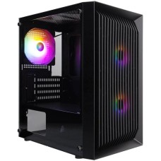 Корпус 1stPlayer BS-2-3F1-BK Black with window