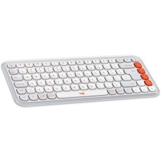 Клавіатура Logitech Pop Icon Keys Wireless Off White/Orange (920-013072)