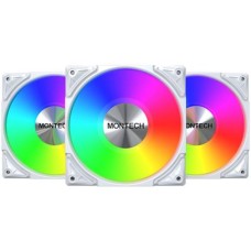Кулер Montech Metal Pro 12 ARGB PWM White 3pcs (METAL PRO 12 (W31))