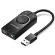 Зовнішня звукова карта UGREEN CM129 Black (40964)