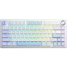 Клавіатура Aula F75 Gasket Greywood V3 Switch Hot-Swap PBT ENG/UKR White/Blue (6948391208633)
