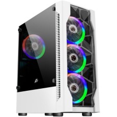 Корпус 1stPlayer D4-WH-4F1-W White with window