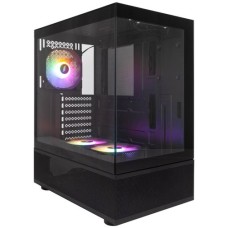 Корпус 1stPlayer Mi7-A-BK-2F7R-1F7 Black with window