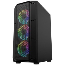 Корпус 1stPlayer XF-BK-4F7 Black with window