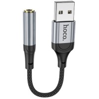 Зовнішня звукова карта Hoco LS36 Fresh Black (6942007608879)