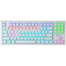 Клавіатура Aula F3032 KRGD Red ENG/UKR White (6948391204680)