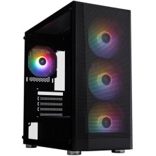Корпус 1stPlayer FD5-M-BK-4F1 Black with window