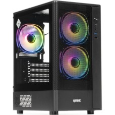 Корпус QUBE Geon ARGB Black with window (GEON_GBNU3)