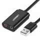 Зовнішня звукова карта UGREEN US205 Black (30724)