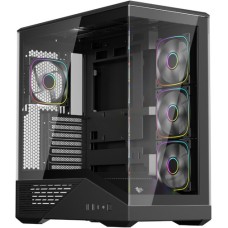 Корпус 1stPlayer GM7-BK-3FN7R-1FN7 Black with window