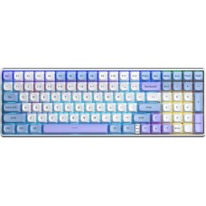Клавіатура Aula S100 Pro Red Switch WL/BT/USB White/Blue (6948391205762)