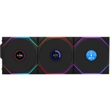 Кулер Lian-Li Uni Fan TL 120 LCD Wireless Black 3pcs (G99.12TLLCD1W3B.00)