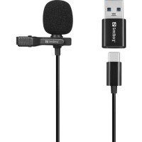 Микрофон Sandberg Streamer USB Clip Black (126-40)