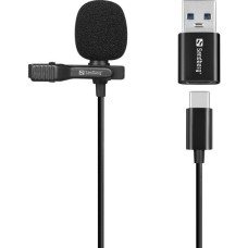 Мікрофон Sandberg Streamer USB Clip Black (126-40)