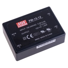 Блок живлення що вбудовується на плату 15W 12V PM-15-12 MeanWell