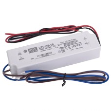 Блок живлення для світлодіодів 2,4A, 15VDC, LPV-35-15 MeanWell