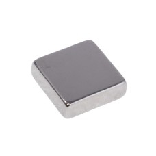 Магніт NdFeB, блок 15 x 15 x 5 mm (N38), Ni + Cu + Ni (нікель) HHII