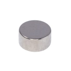 Магніт NdFeB, диск/циліндр D6 x 3 mm (N38), Ni + Cu + Ni (нікель) HHII