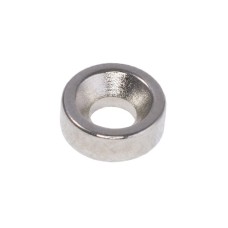 Магніт NdFeB, Шайба під потай D8 x d6/3,5 x 3 mm (N38), Ni + Cu + Ni (нікель) HHII
