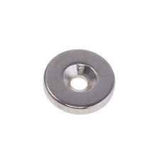 Магніт NdFeB, Шайба під потай D15 x d7/3,5 x 3 mm (N38), Ni + Cu + Ni (нікель) HHII