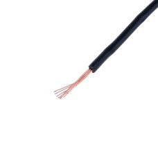 Провід багатожильний 0,20mm² (12xD0,15mm, лужена мідь) чорний, PVC (AVR0.2-12/0.15-TCU-B) KLS