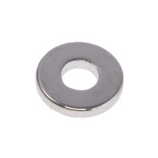 Магніт NdFeB, Диск (шайба) D12 x d5 x 2 mm (N38), Ni + Cu + Ni (нікель) Ningbo