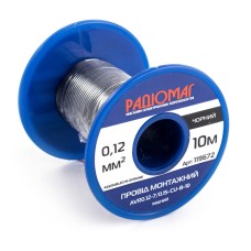 Провід монтажний AVR0.12-7/0.15-CU-B-10 на котушці РАДІОМАГ