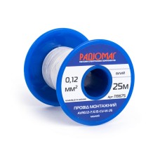 Провід монтажний AVR0.12-7/0.15-CU-W-25 на котушці РАДІОМАГ
