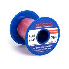 Провід монтажний AVR0.14-8/0.15-TCU-R-25 на котушці РАДІОМАГ