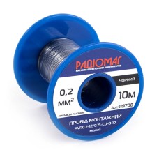 Провід монтажний AVR0.2-12/0.15-CU-B-10 на котушці РАДІОМАГ