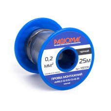 Провід монтажний AVR0.2-12/0.15-CU-B-25 на котушці РАДІОМАГ