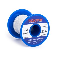 Провід монтажний AVR0.2-12/0.15-CU-W-25 на котушці РАДІОМАГ