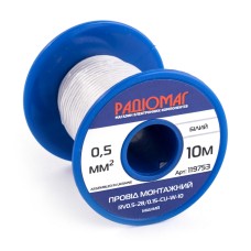 Провід монтажний RV0.5-28/0.15-CU-W-10 на котушці РАДІОМАГ