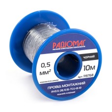 Провід монтажний RV0.5-28/0.15-TCU-B-10 на котушці РАДІОМАГ
