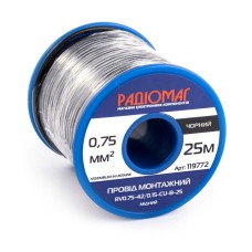 Провід монтажний RV0.75-42/0.15-CU-B-25 на котушці РАДІОМАГ
