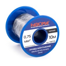 Провід монтажний RV0.75-42/0.15-CU-B-10 на котушці РАДІОМАГ