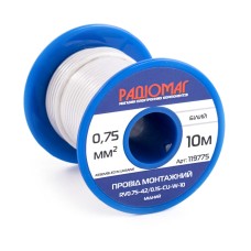 Провід монтажний RV0.75-42/0.15-CU-W-10 на котушці РАДІОМАГ