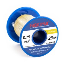 Провід монтажний RV0.75-42/0.15-CU-Y-25 на котушці РАДІОМАГ