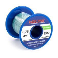Провід монтажний RV0.75-42/0.15-CU-G-10 на котушці РАДІОМАГ