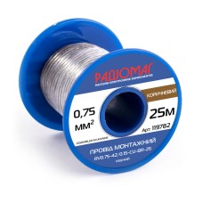 Провід монтажний RV0.75-42/0.15-CU-BR-25 на котушці РАДІОМАГ