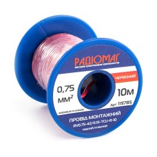 Провід монтажний RV0.75-42/0.15-TCU-R-10 на котушці РАДІОМАГ