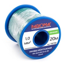 Провід монтажний RV1-32/0.20-CU-G-20 на котушці РАДІОМАГ