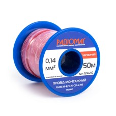 Провід монтажний AVR0.14-8/0.15-CU-R-50 на котушці РАДІОМАГ