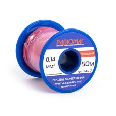 Провід монтажний AVR0.14-8/0.15-TCU-R-50 на котушці РАДІОМАГ