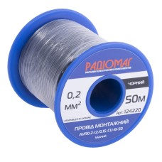 Провід монтажний AVR0.2-12/0.15-CU-B-50 на котушці РАДІОМАГ