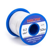 Провід монтажний AVR0.2-12/0.15-CU-W-50 на котушці РАДІОМАГ