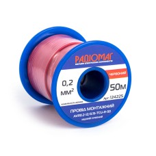 Провід монтажний AVR0.2-12/0.15-TCU-R-50 на котушці РАДІОМАГ