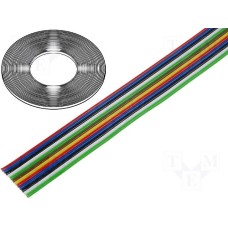 Шлейф TLWY12/0.12-BQ Cable (кабель стрічковий багатобарвний 12x0,12мм², Cu; PVC; 300V)
