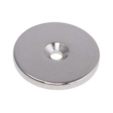 Магніт NdFeB, Шайба під потай D25 x d7/3,5 x 3 mm (N38), Ni + Cu + Ni (нікель) HHII