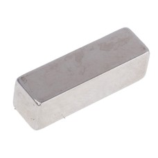 Магніт NdFeB, блок 20 x 6 x 6 mm (N38), Ni + Cu + Ni HHII